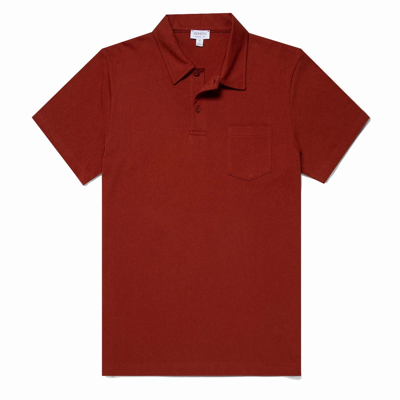 Sunspel Riviera Polo Shirt Rust mens t-shirts outlet