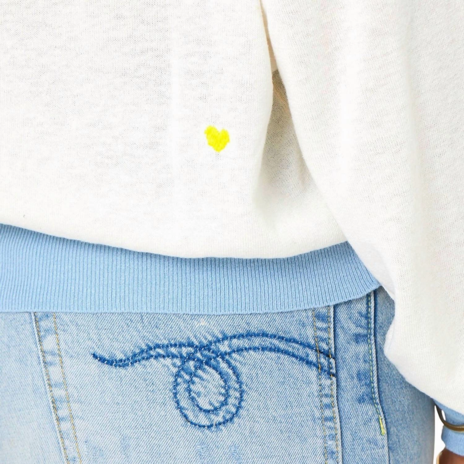 Suzanne Contrast Cardigan In White