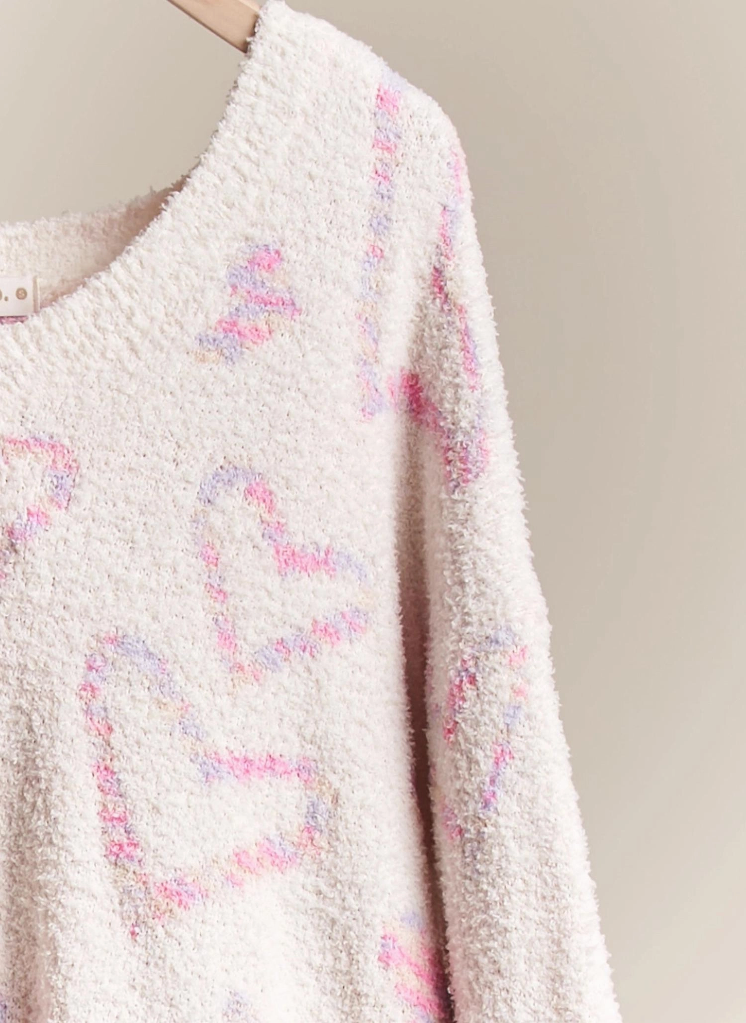 Sweet Heart Sweater In Pink