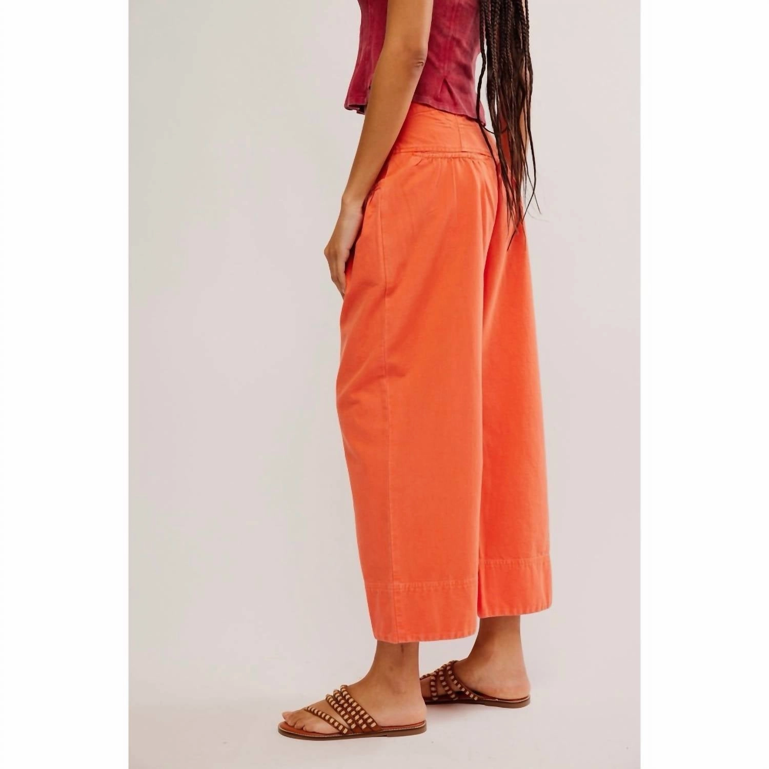 Sweet Talk Chino Pants In Red Mango