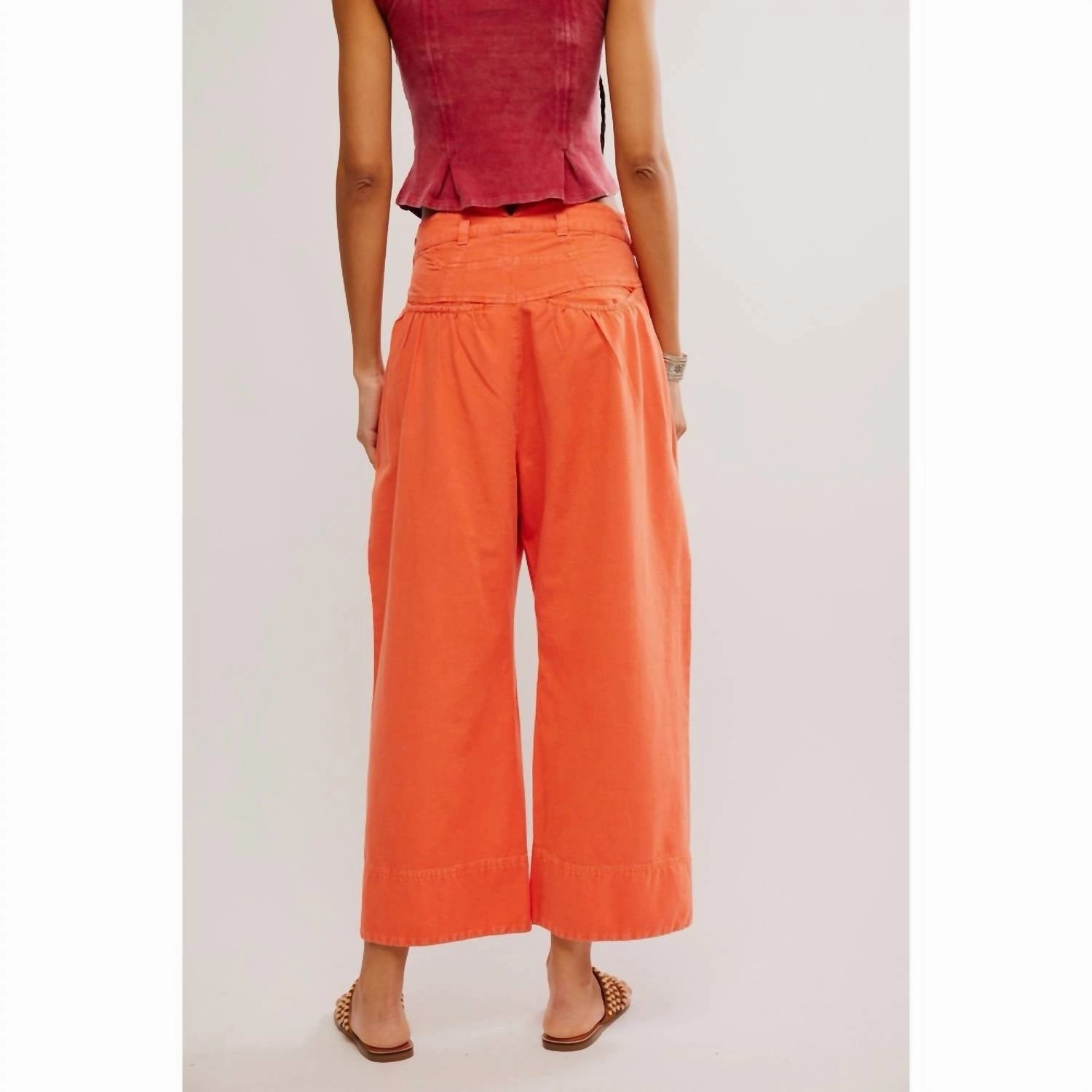 Sweet Talk Chino Pants In Red Mango