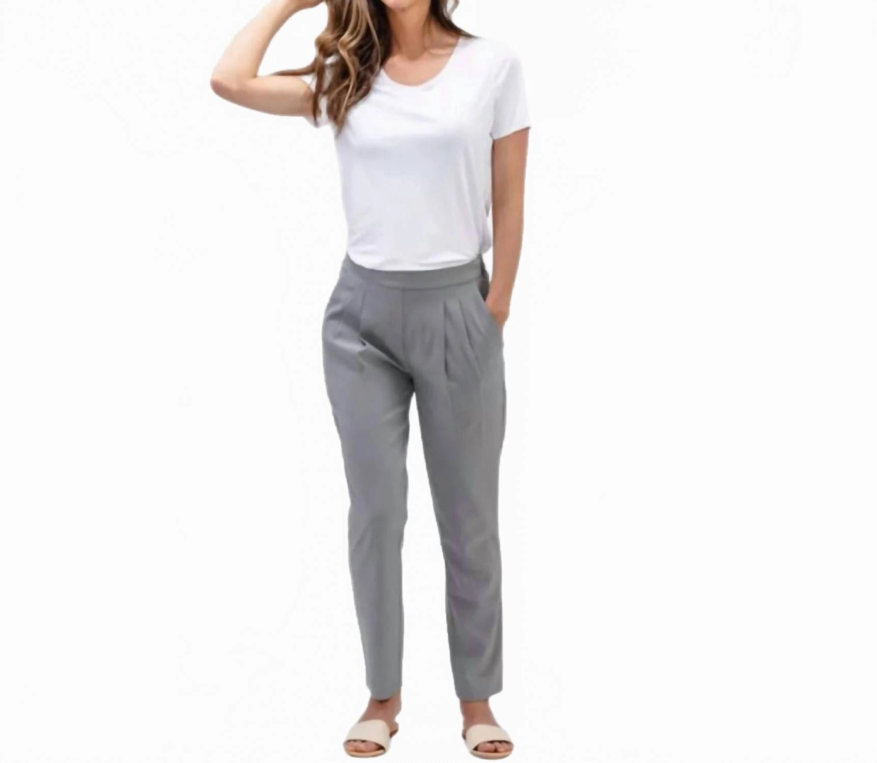 Swift Drape Pants In Gray