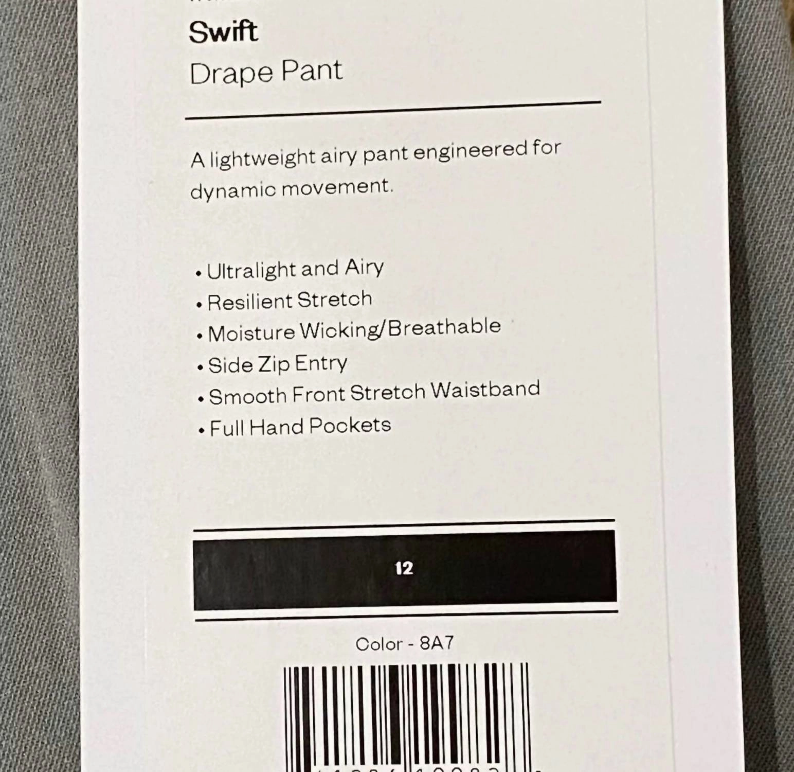 Swift Drape Pants In Gray