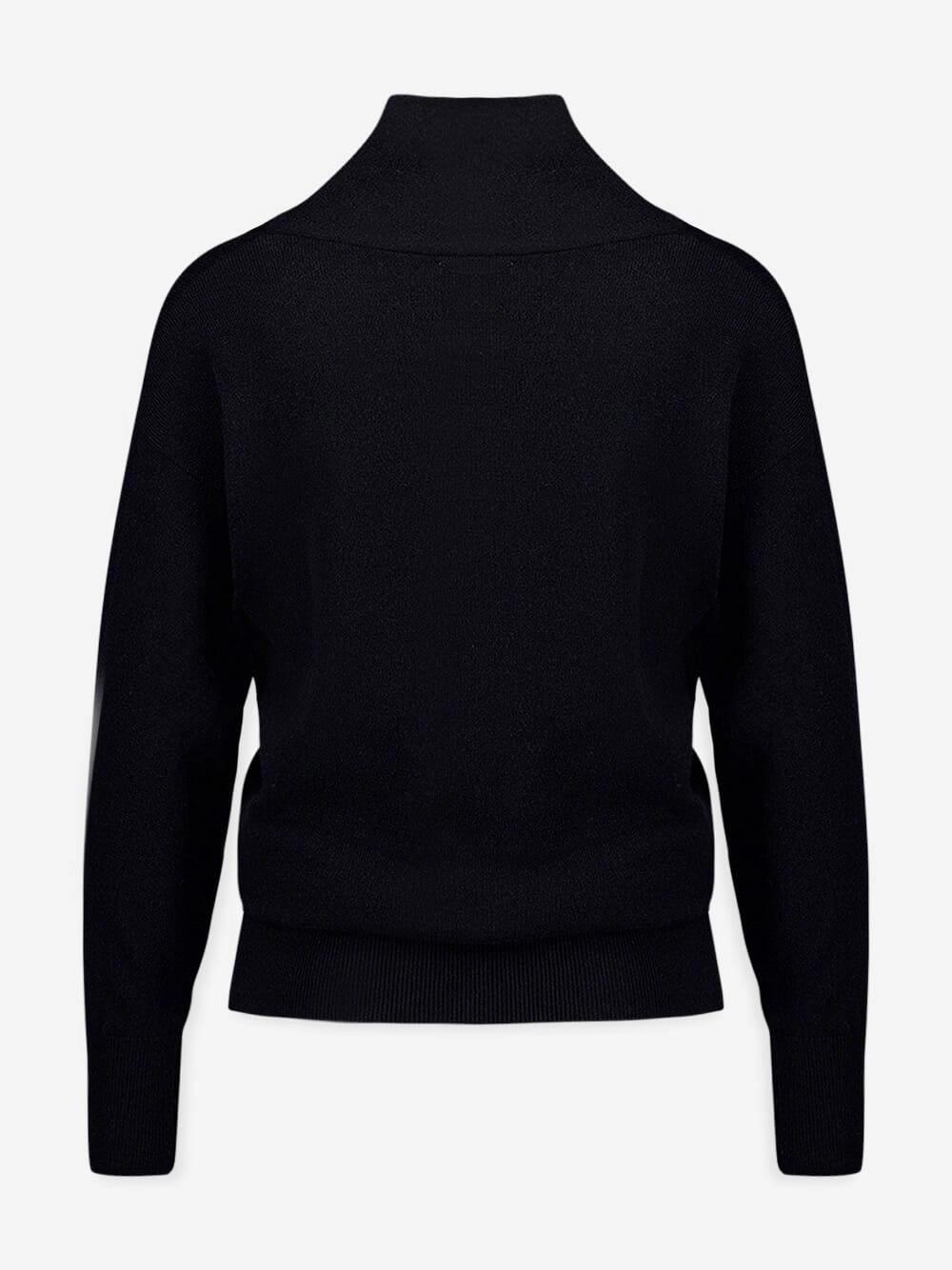 Talassa Black Crossed V-Neck Cashmere Sweater
