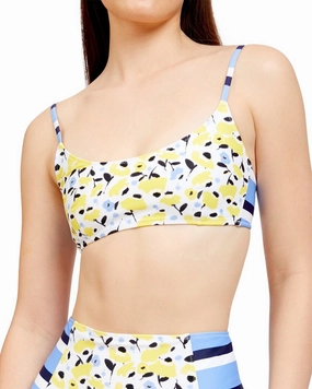 Tanya Taylor Kaia Bikini Top Swim Womens - animal print bikinis