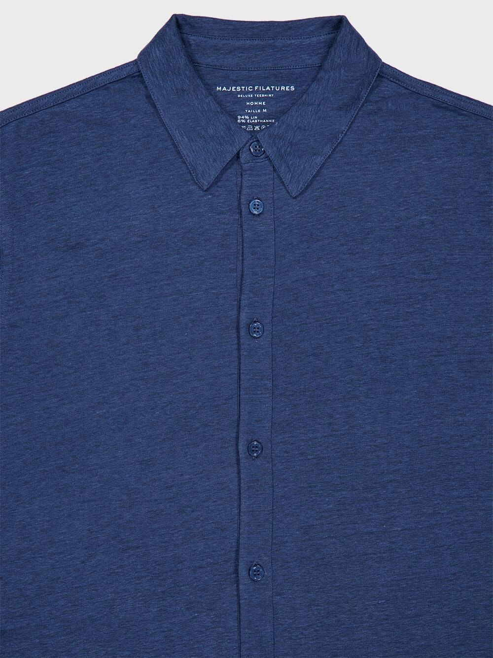 Taormina Blue Long-Sleeved Linen Shirt