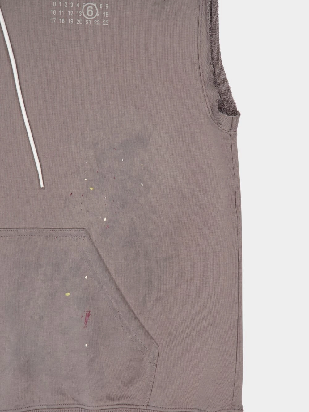 Taupe Sleeveless Hooded Sweat Jacket