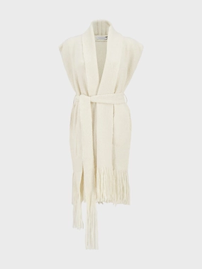 Teagan Fringed Cashmere Vest Knitwear Womens - women's knitwear cheap