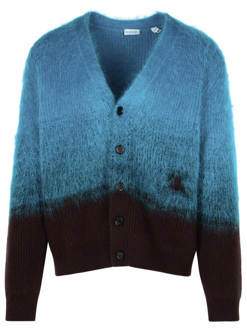 Teal Wool Blend Cardigan