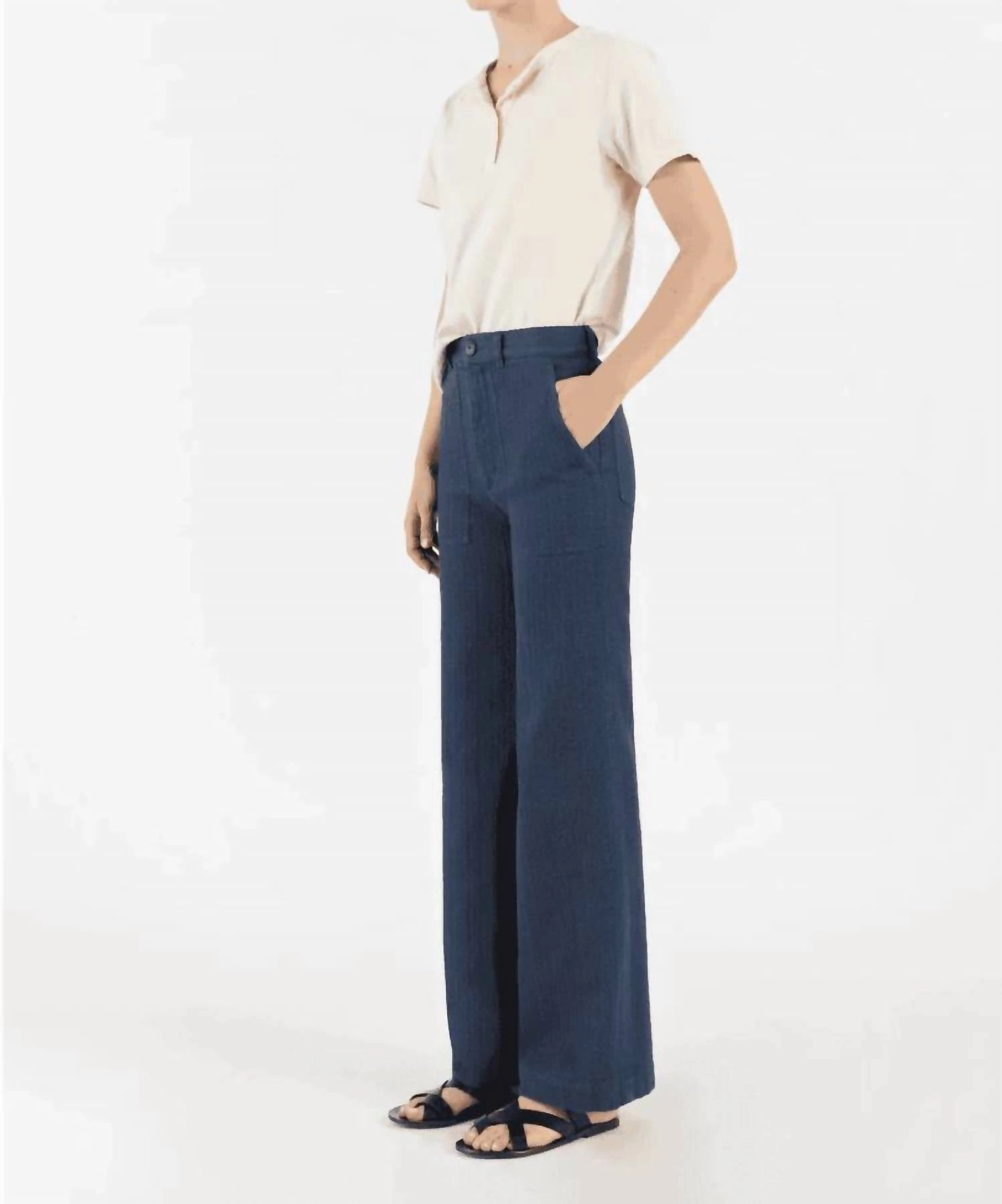 Temescal Textured Pants In Neptune