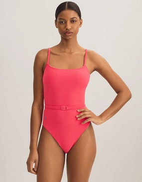 Terry Belted Kennedy Swimsuit - Coral Swim Womens free shipping