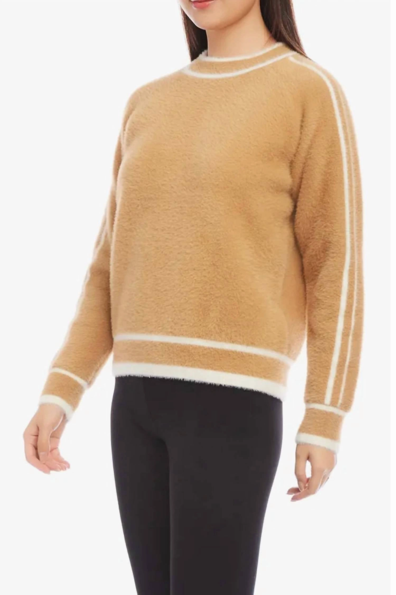 Textured Sweater In Camel