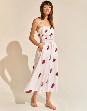 The Bloom Dress - White Red Swim Womens - bikinis clearance