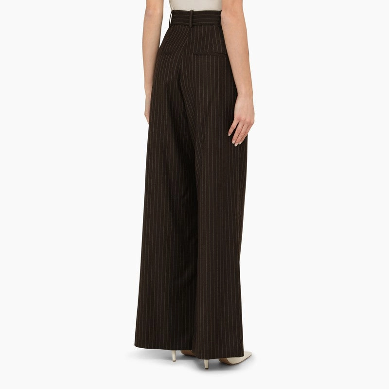 The Mannei Women's Wool Pinstripe Trousers