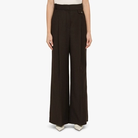 The Mannei Women's Wool Pinstripe Trousers womens tailored trousers deal