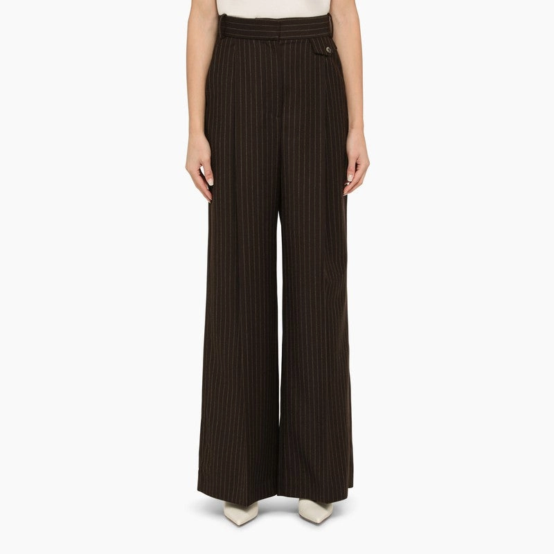 The Mannei Women's Wool Pinstripe Trousers womens tailored trousers deal