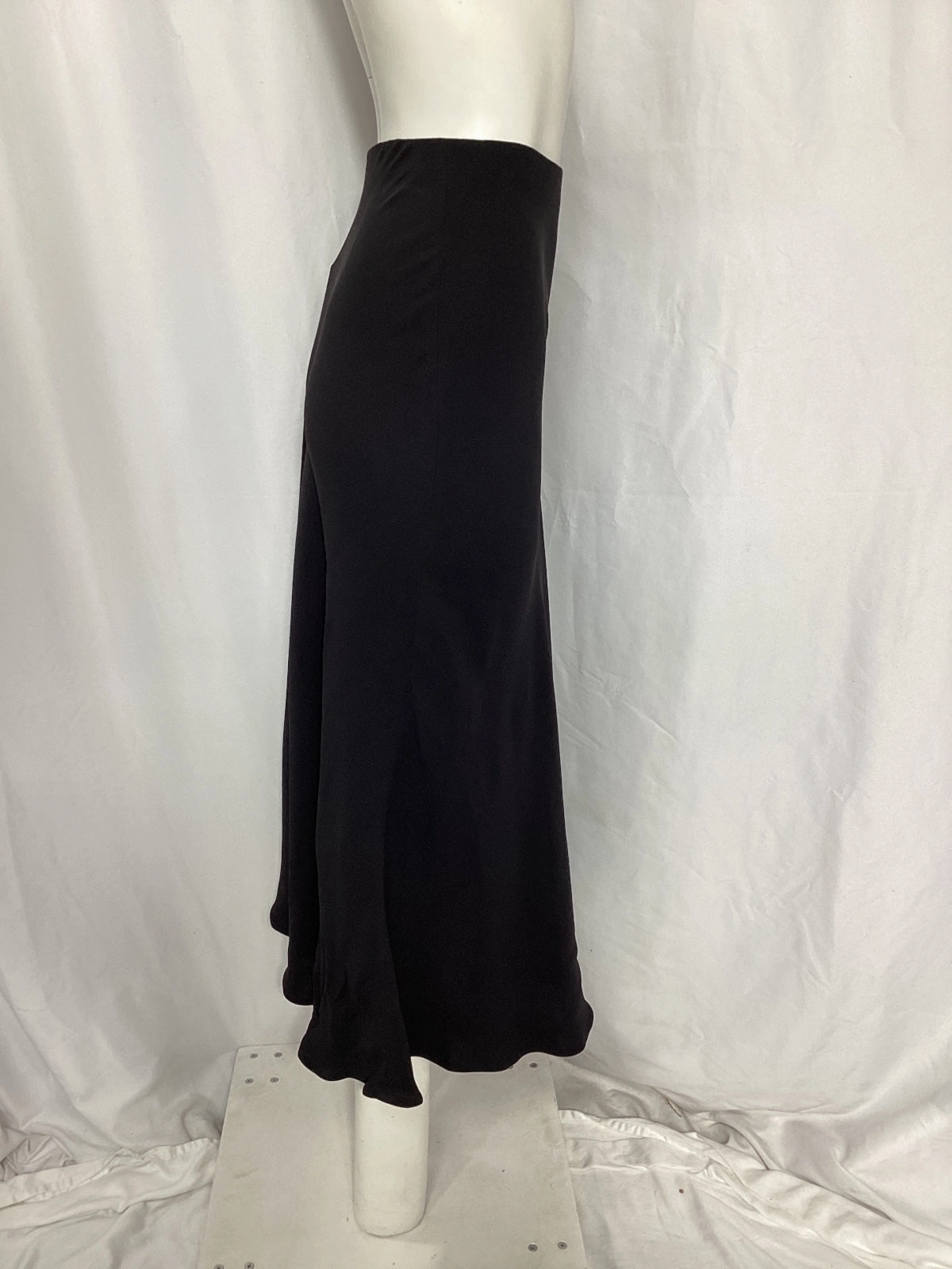 The Row Midi Flared Skirt in Black Viscose