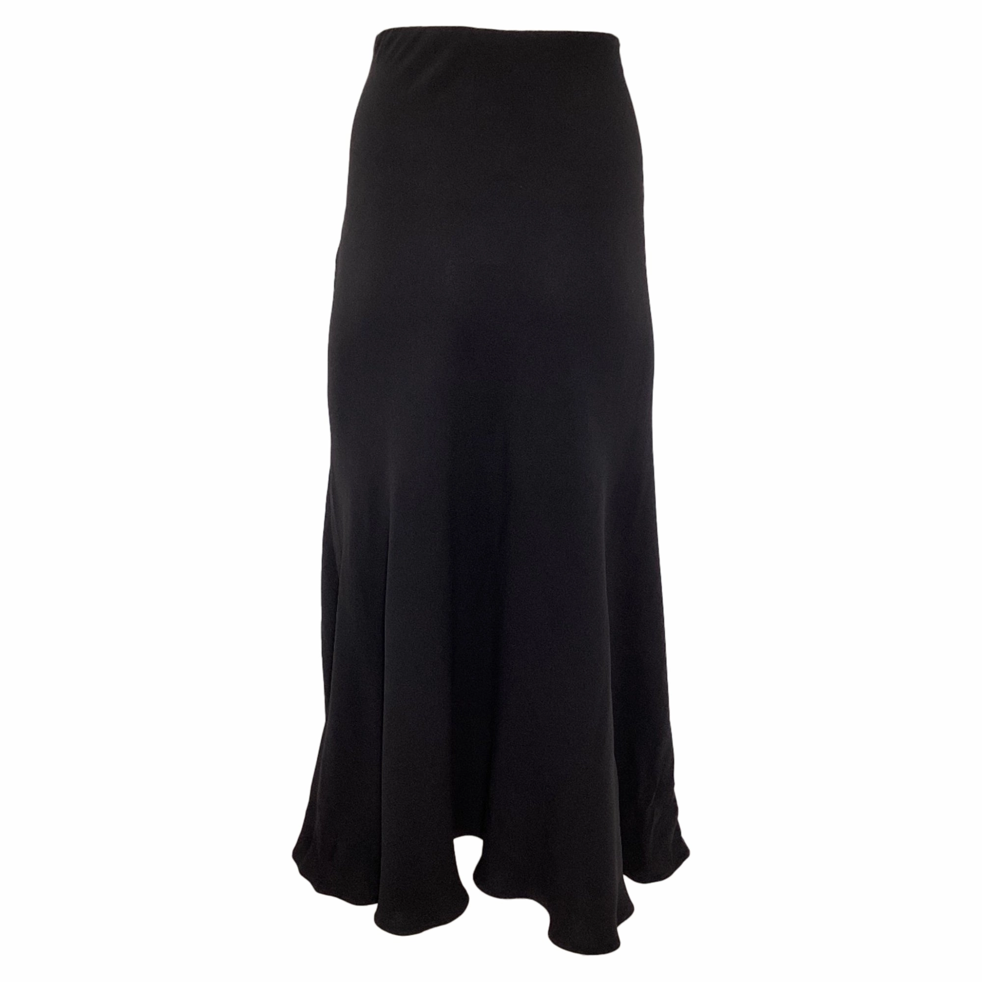 The Row Midi Flared Skirt in Black Viscose