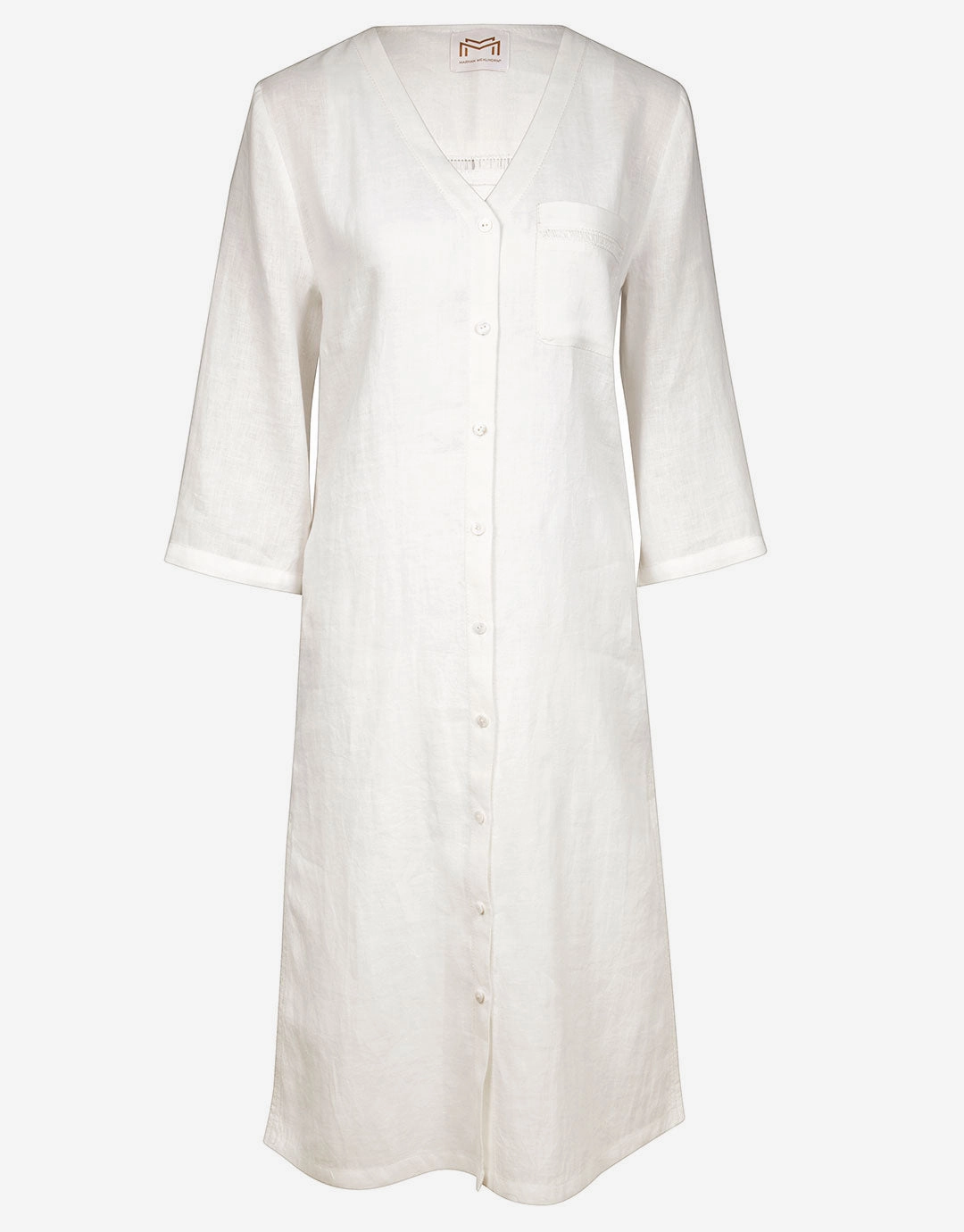 The White Collection Midi Beach Shirt - Natural White Swim Womens - bikinis clearance