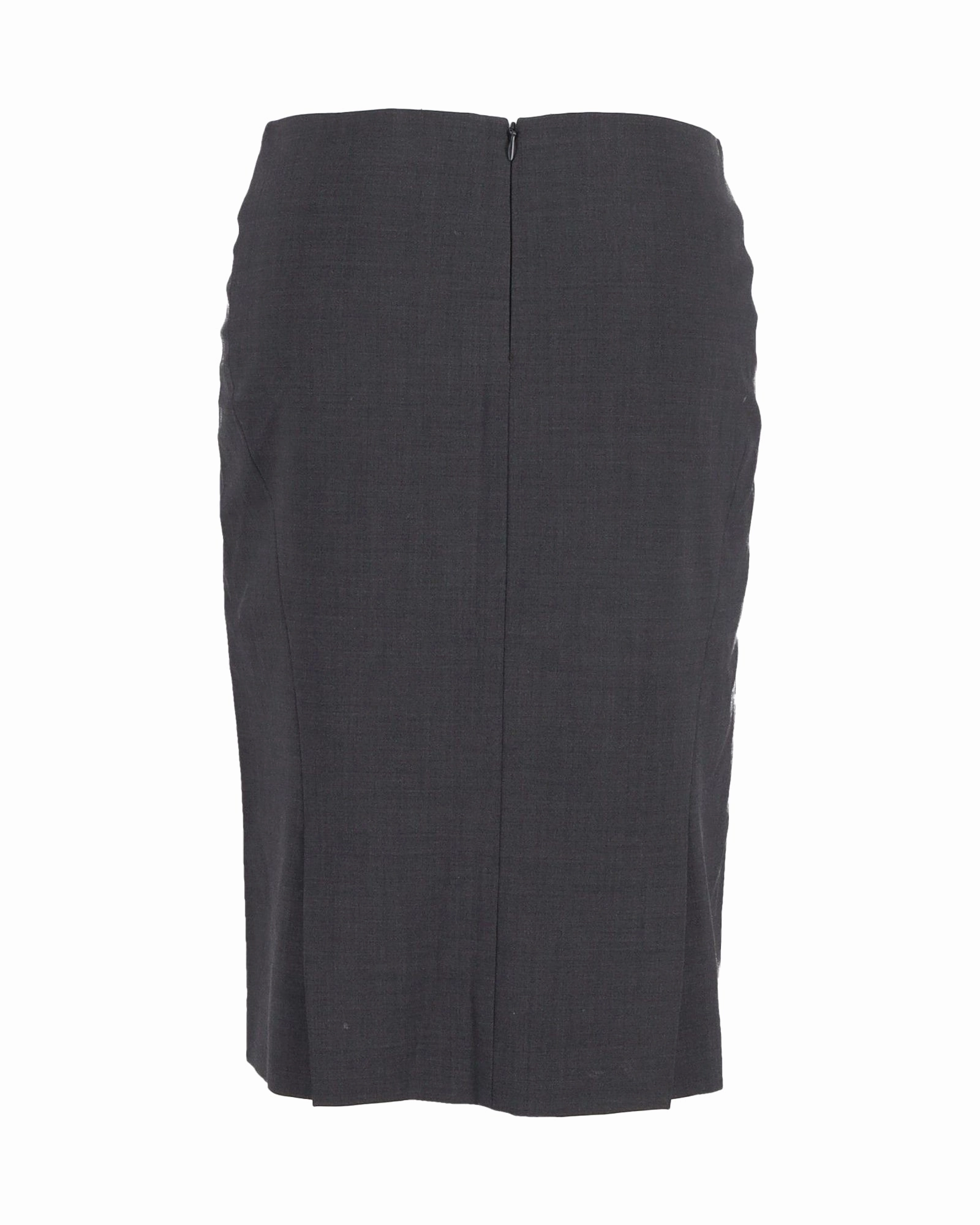 Theory Pencil Skirt in Grey Cotton