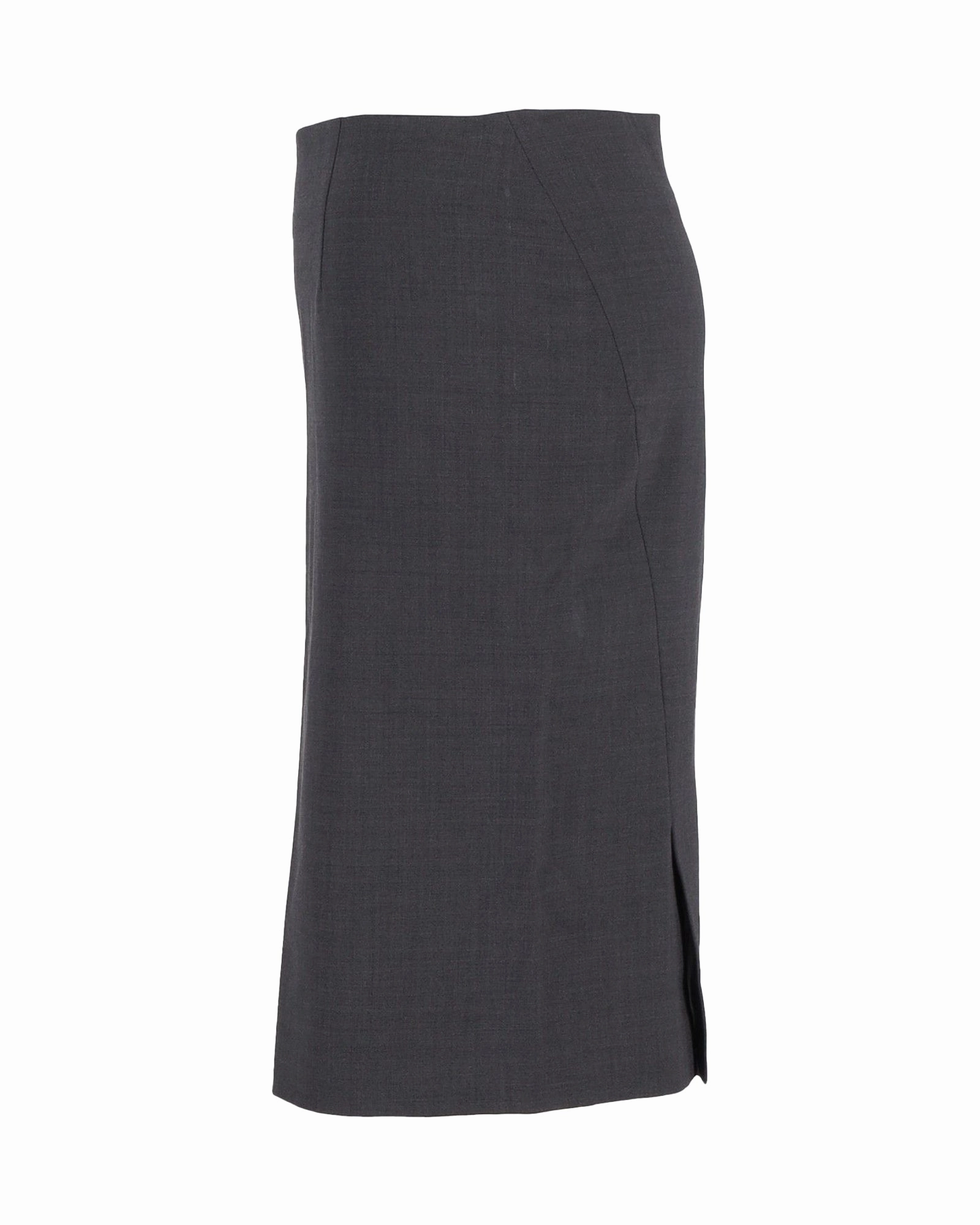 Theory Pencil Skirt in Grey Cotton