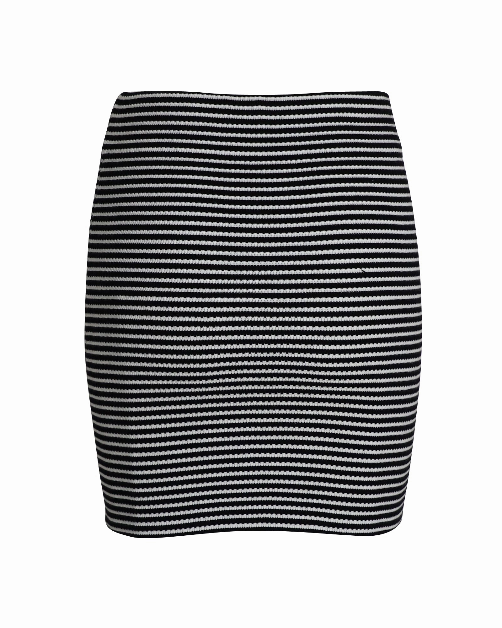 Theory Striped Knit Mini Skirt in Multicolor Viscose