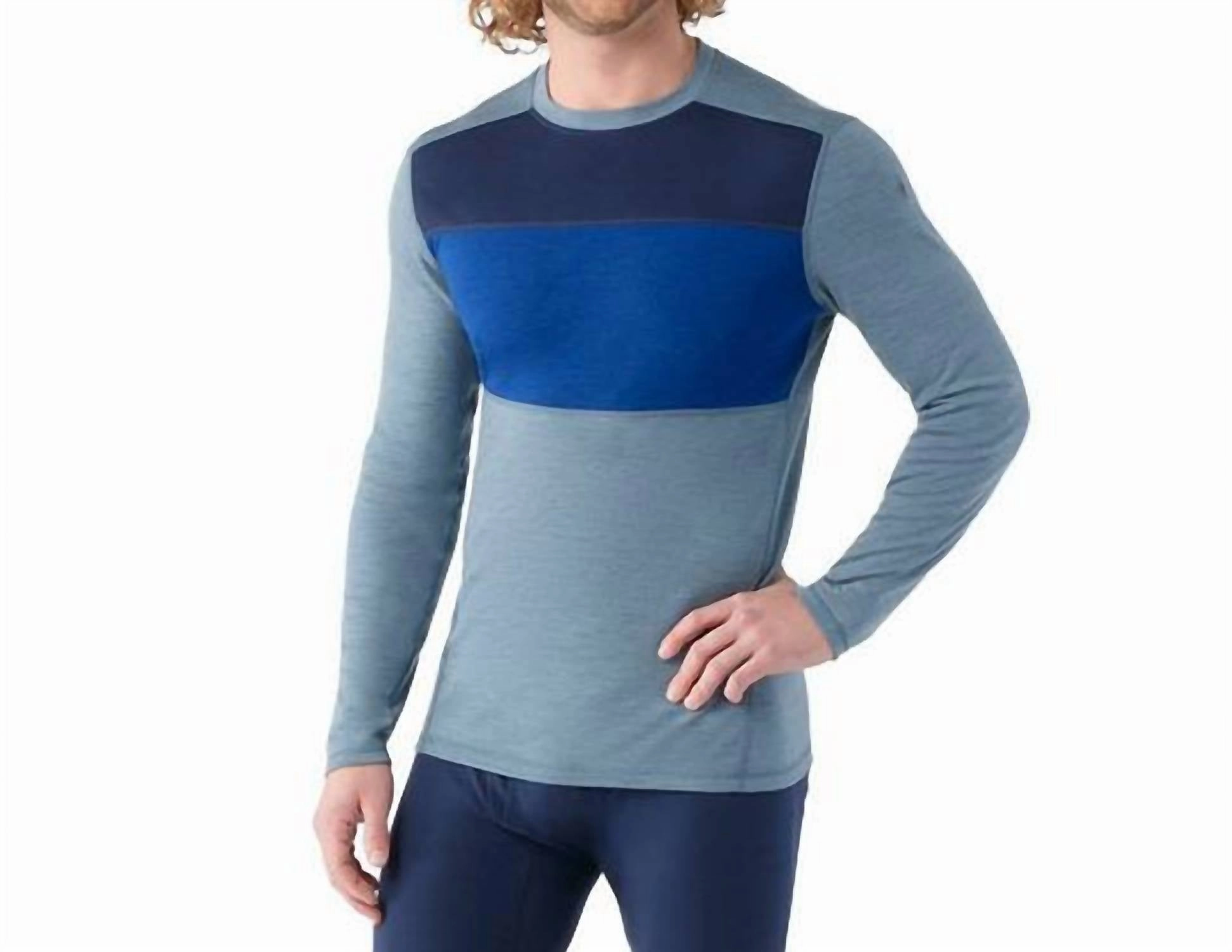 Thermal Base Sweater In Pewter Blue