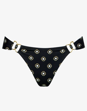 Tiles Craft Hipster Bikini Pant - Black Neutrals Swim Womens - beachwear discount