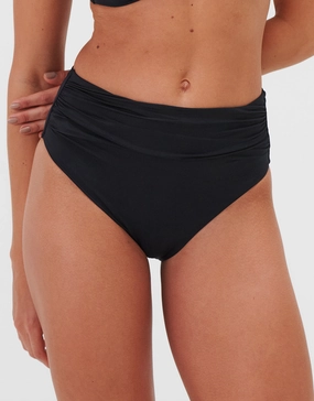 Timeless Ruched High Waist Bikini Pant - Jet Swim Womens - beachwear discount