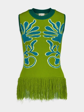 Tina Jacquard Tank Top Knitwear Womens - women's knitwear cheap