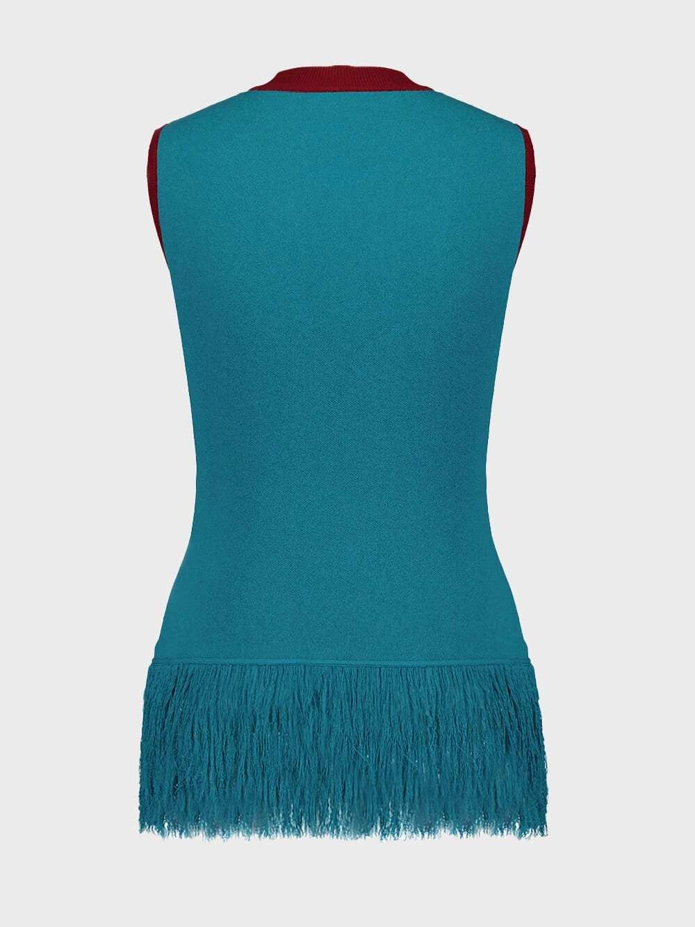 Tina Teal Jacquard Tank Top
