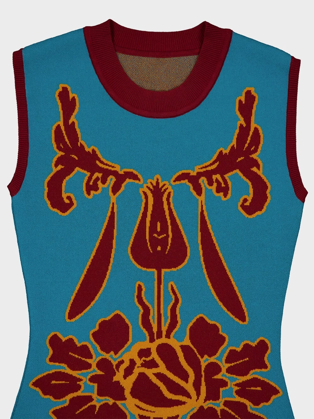 Tina Teal Jacquard Tank Top