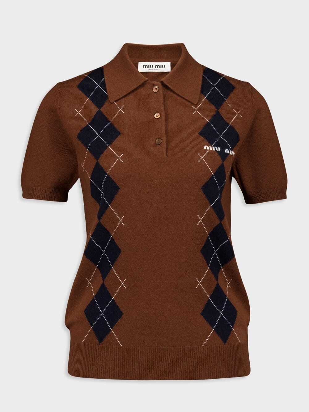 Tobacco Cashmere Polo Shirt Knitwear Womens - women's knitwear cheap