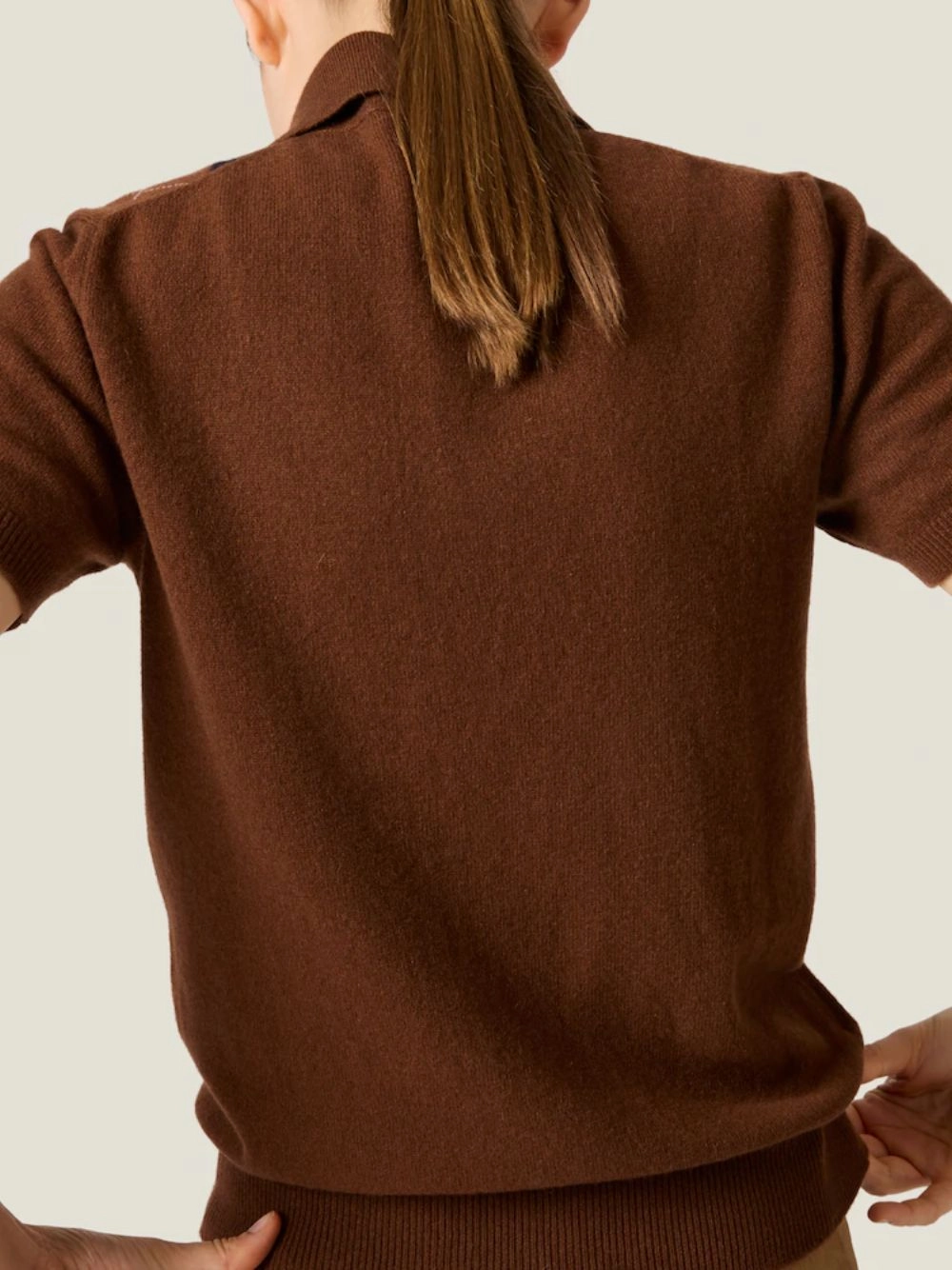 Tobacco Cashmere Polo Shirt