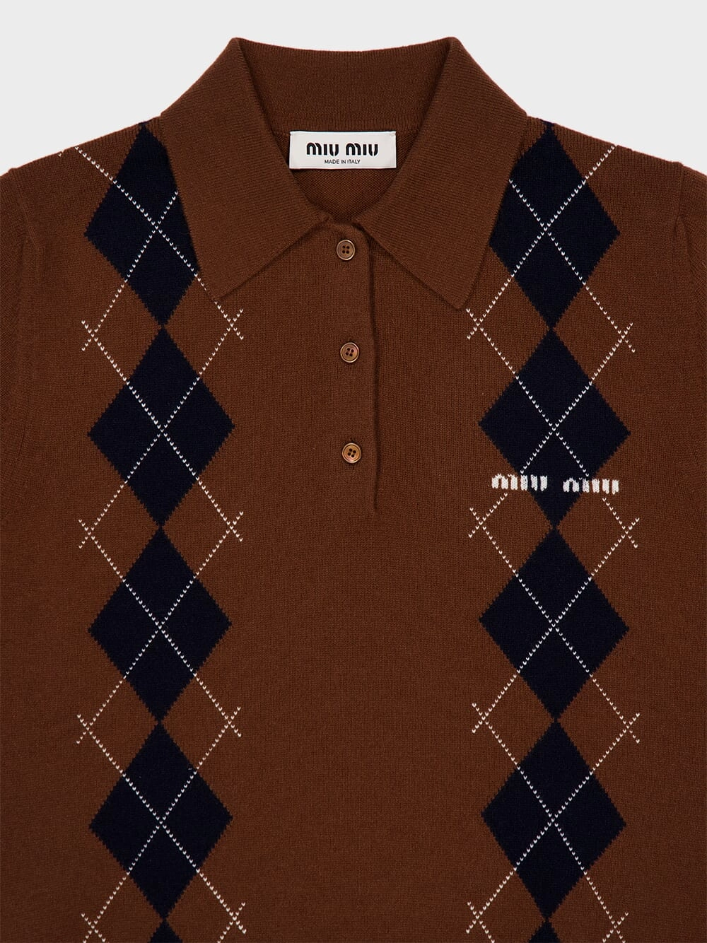 Tobacco Cashmere Polo Shirt
