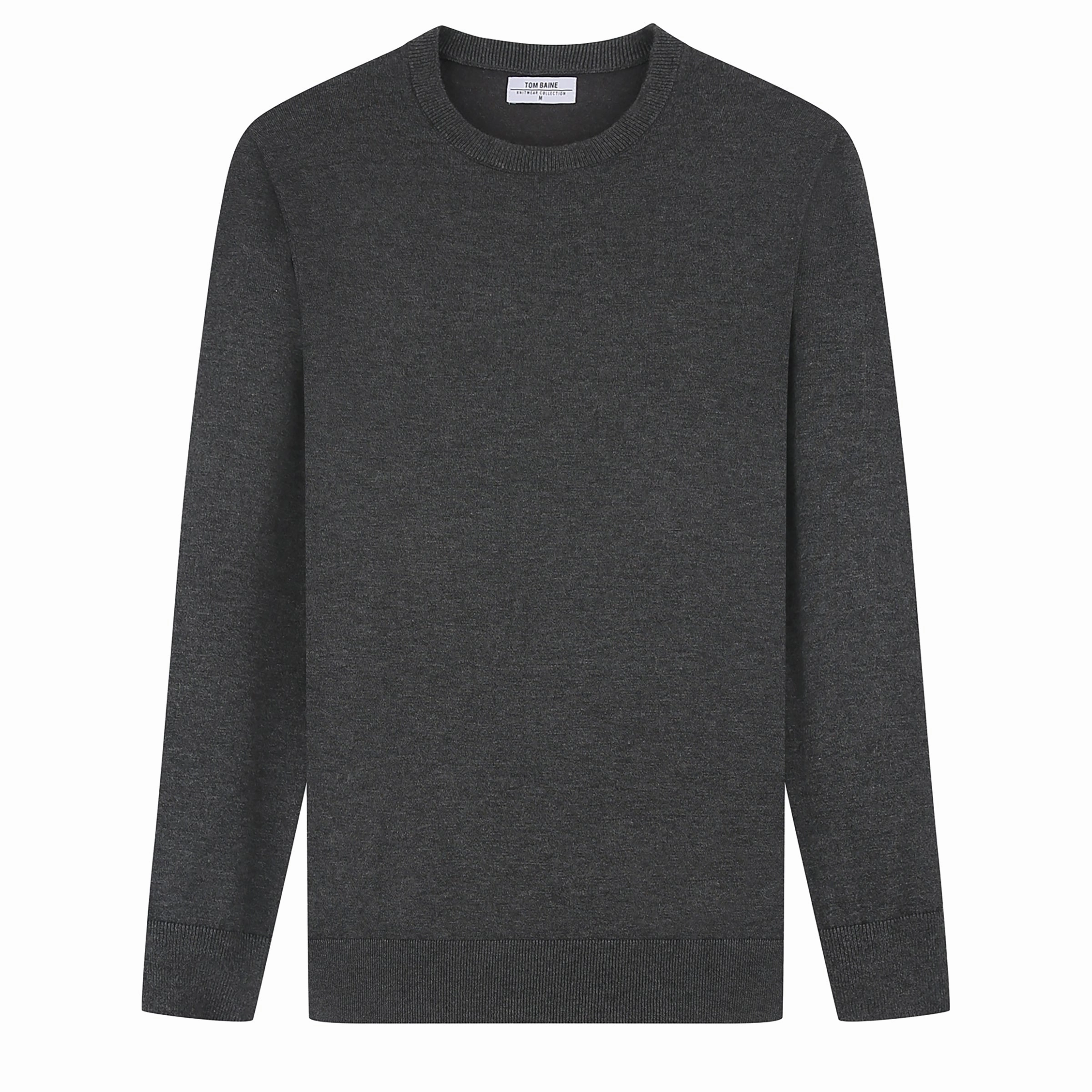 Tom Baine Men's Cashmere Feel Slim Fit Crew Neck Sweater