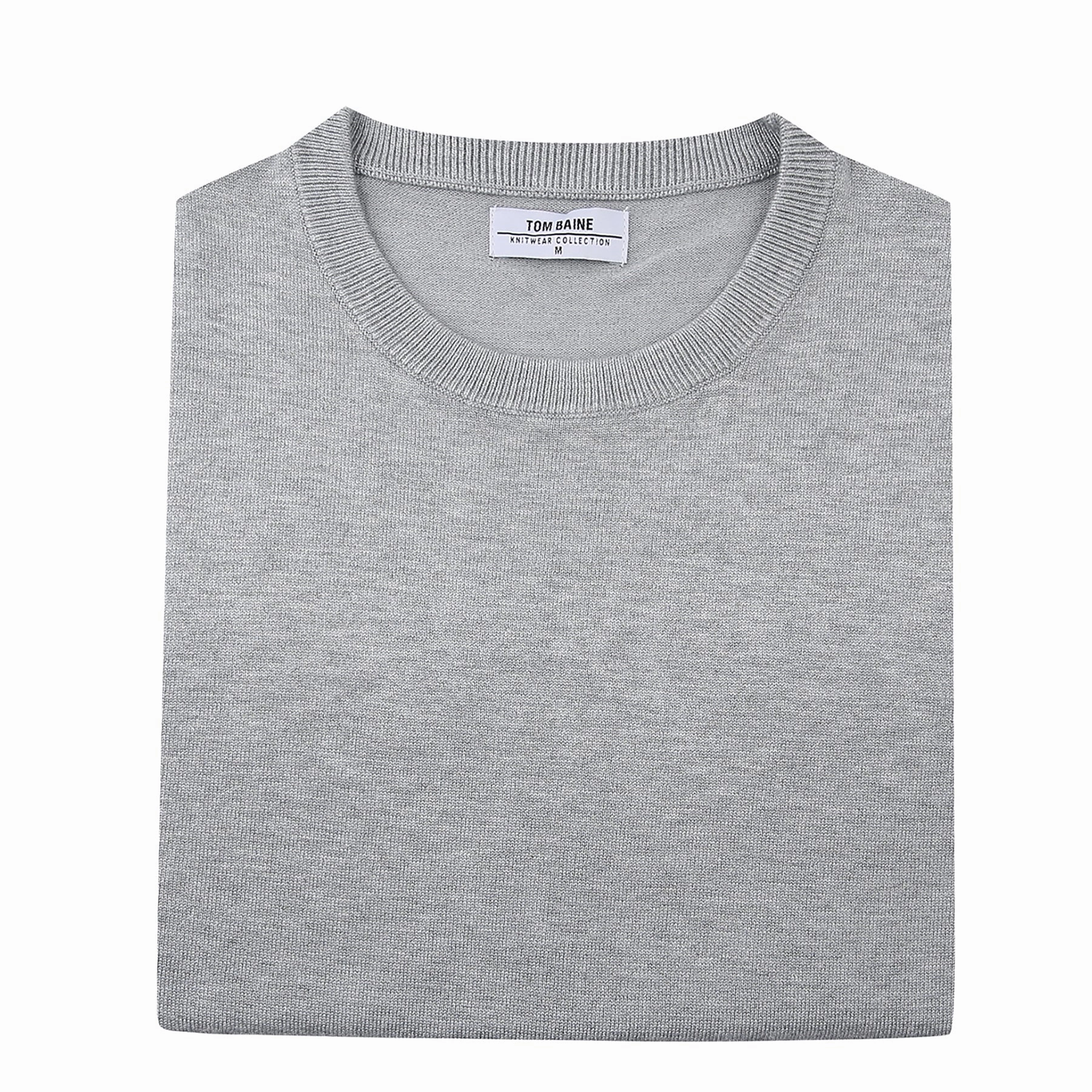 Tom Baine Men's Cashmere Feel Slim Fit Crew Neck Sweater
