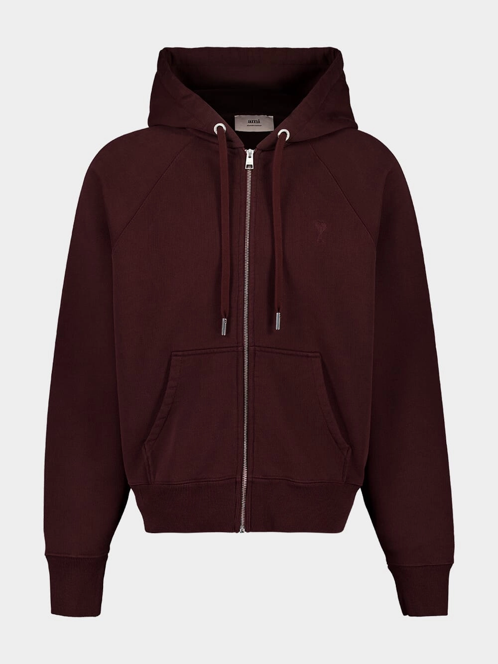 Tonal Ami de Coeur Zipped Sweatshirt in Eggplant Tops Mens - thermal tops