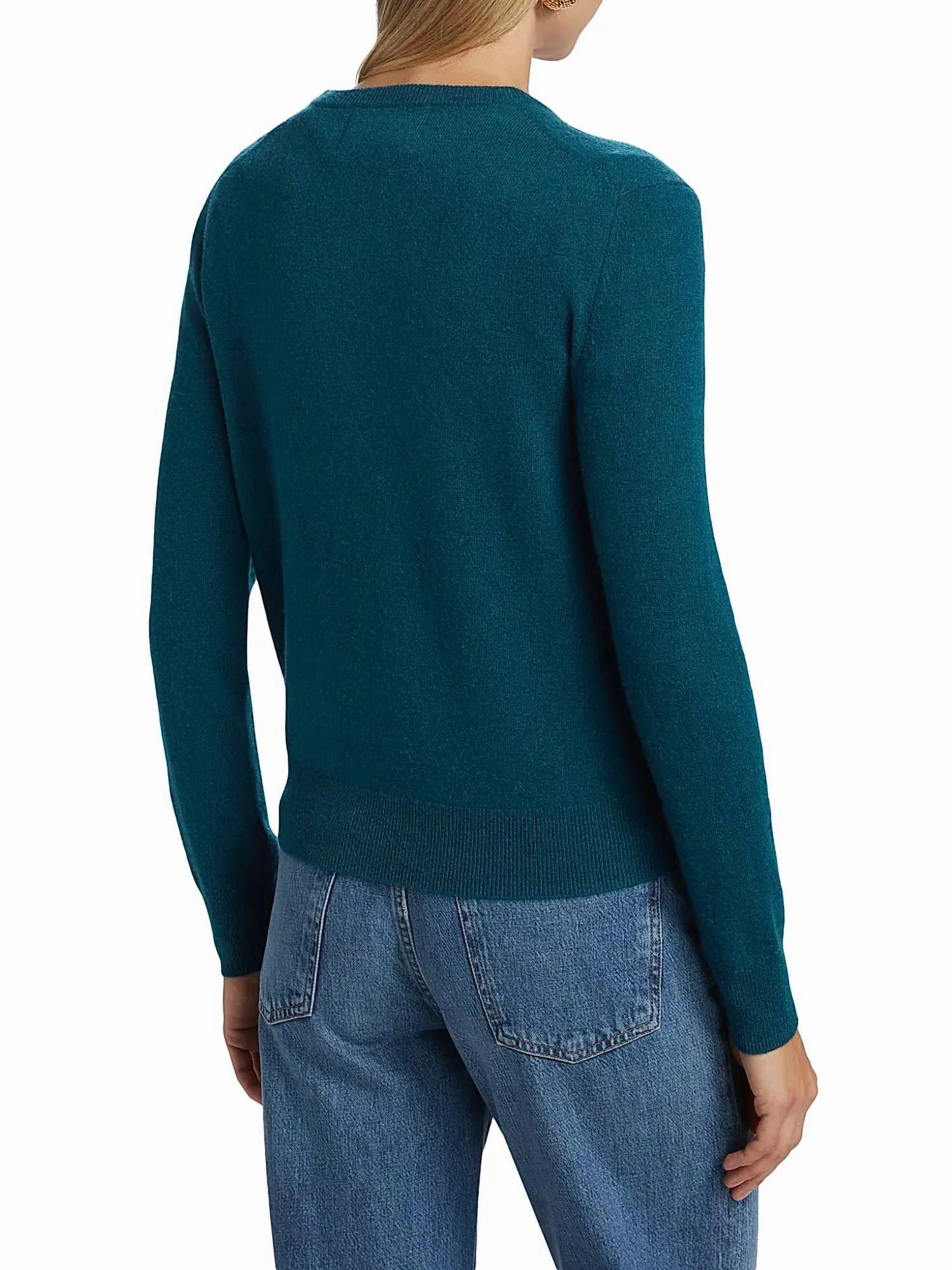 Too Much Is Really Just Fine Crewneck In Peacock Heather