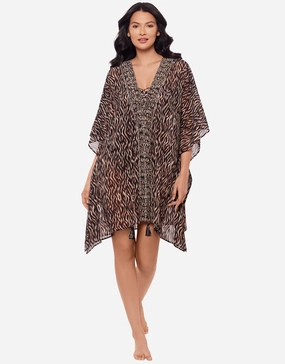 Topkapi Caftan - Black Multi Swim Womens - bikinis clearance
