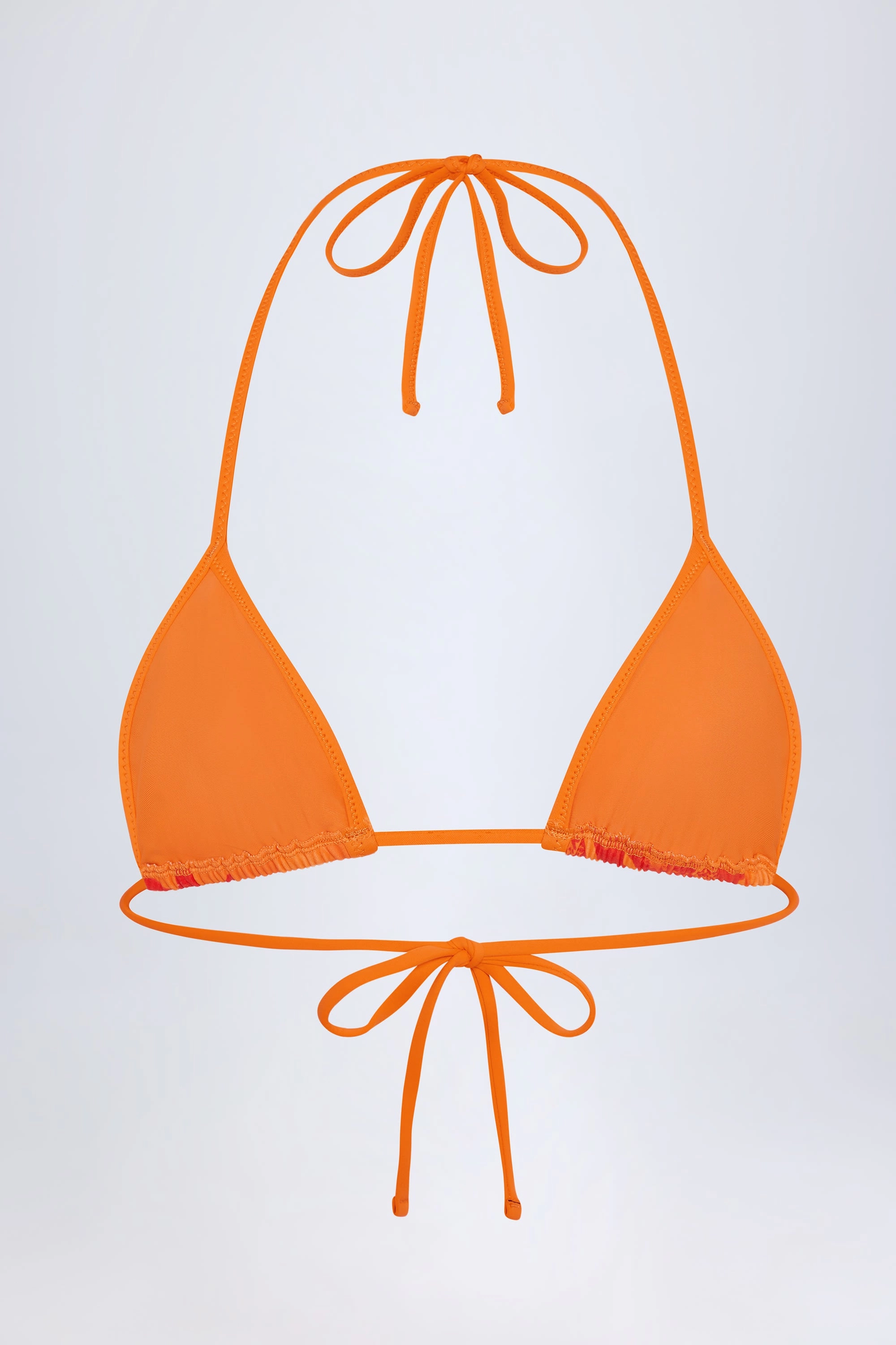 Triangle Bikini Top in Orange Orchid Print