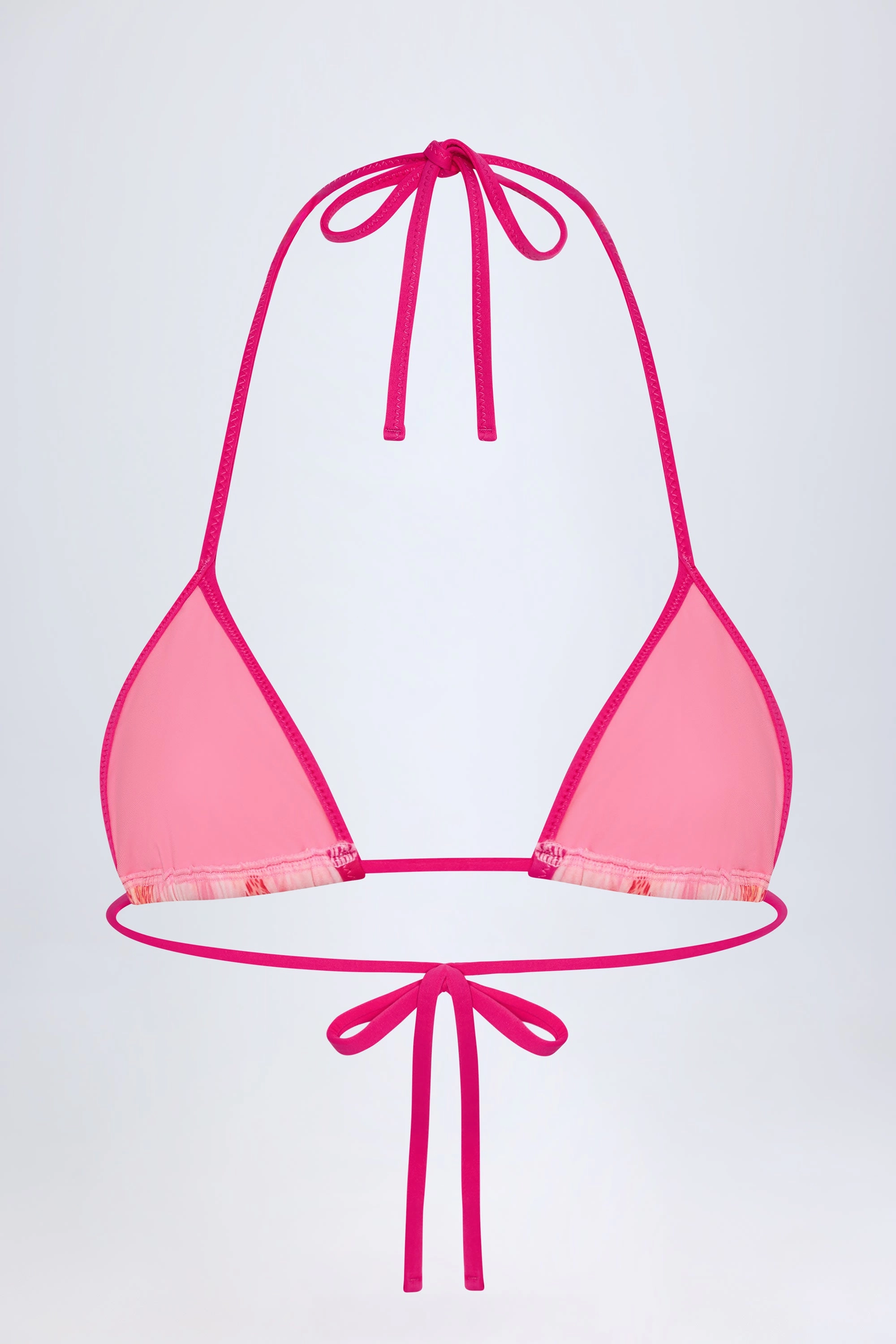 Triangle Bikini Top in Pink Orchid Print