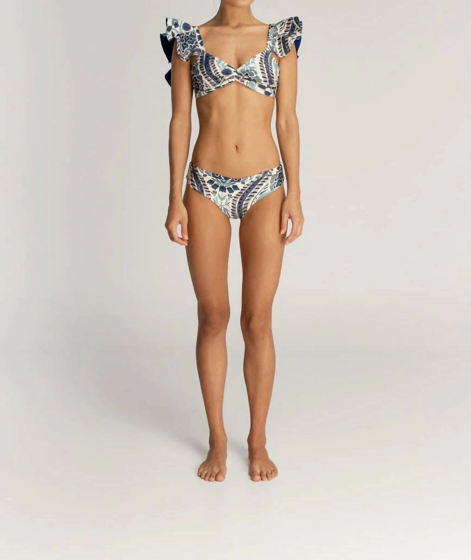 Trisha Bikini Bottom In Blue Tumaco Swim Womens - sustainable swimwear