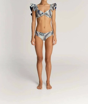 Trisha Bikini Bottom In Blue Tumaco Swim Womens - sustainable swimwear