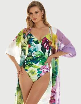 Tropic Midi Beach Shirt - Tropical Swim Womens - bikinis clearance