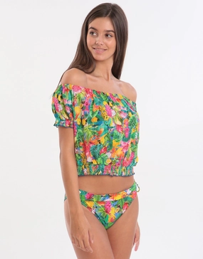 Tropivoil Binky Off The Shoulder Top - Blue Swim Womens - swimwear sale
