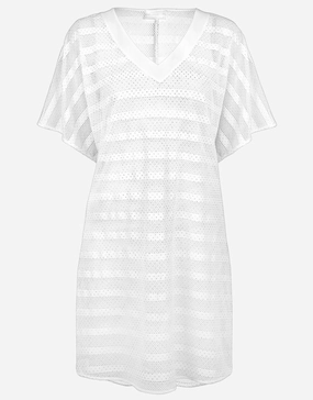 Tunic - White Silver Swim Womens - swimwear sale