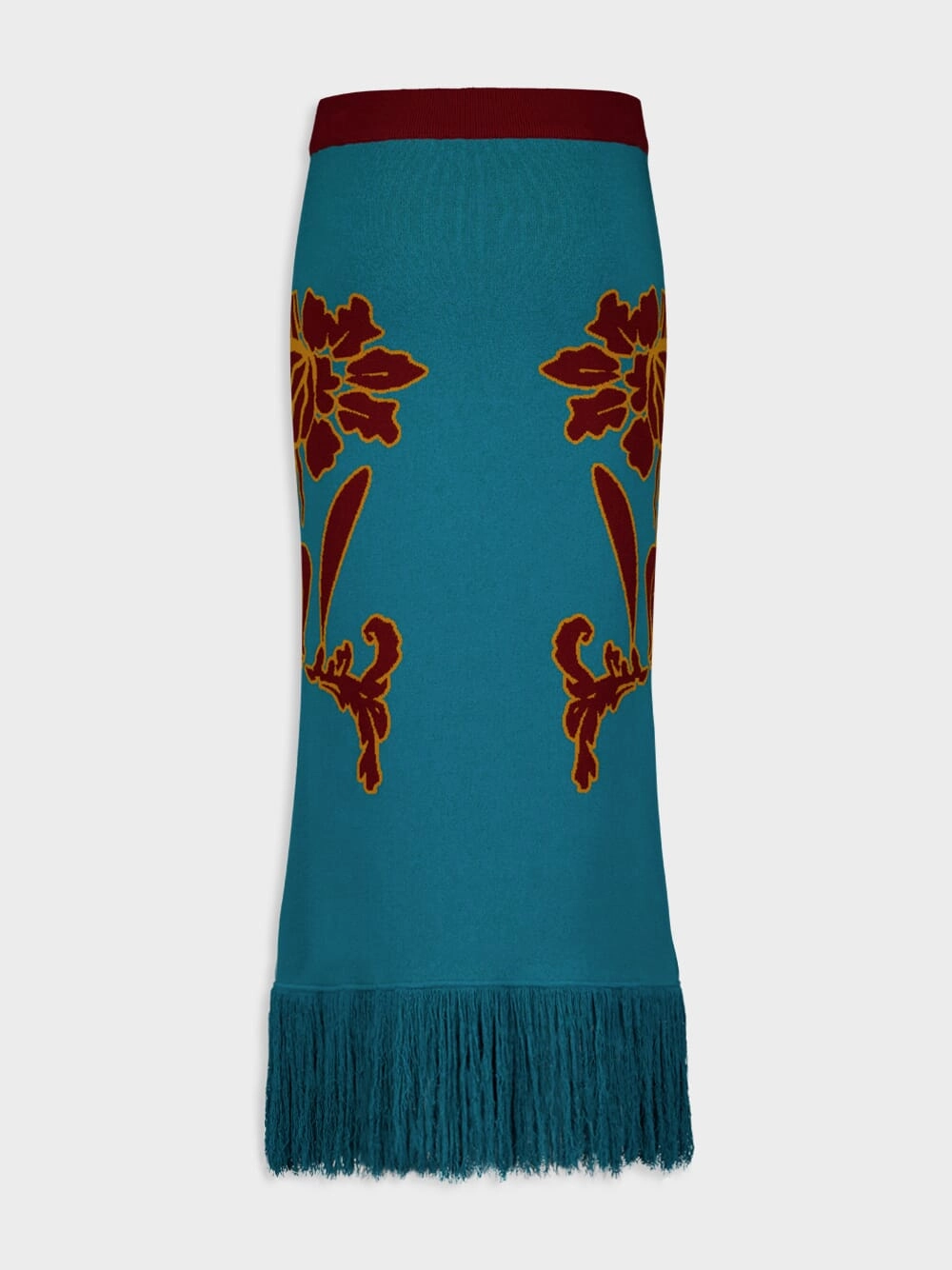 Turner Jacquard Skirt With Fringes