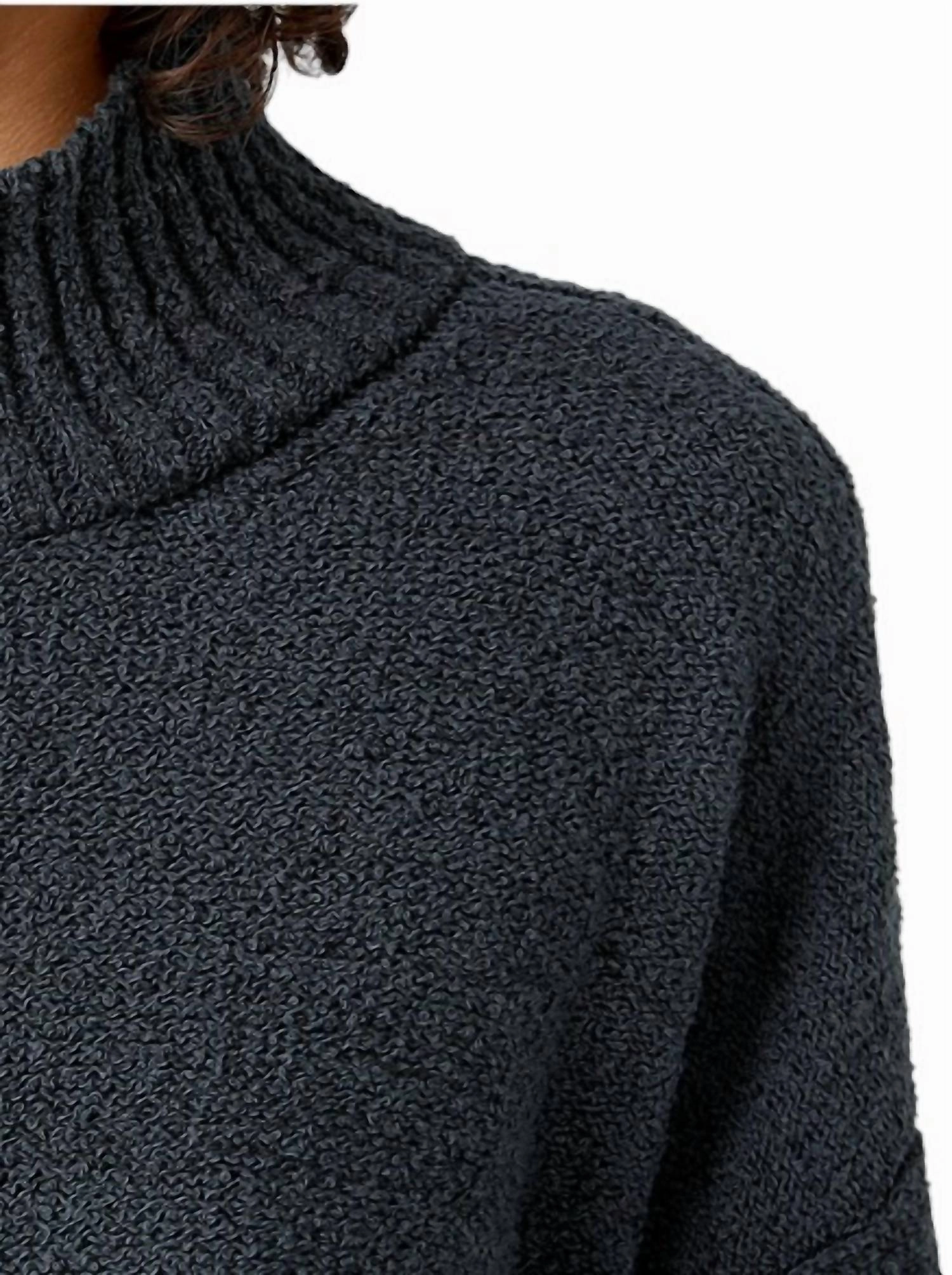 Turtle Neck Box Top In Ivy