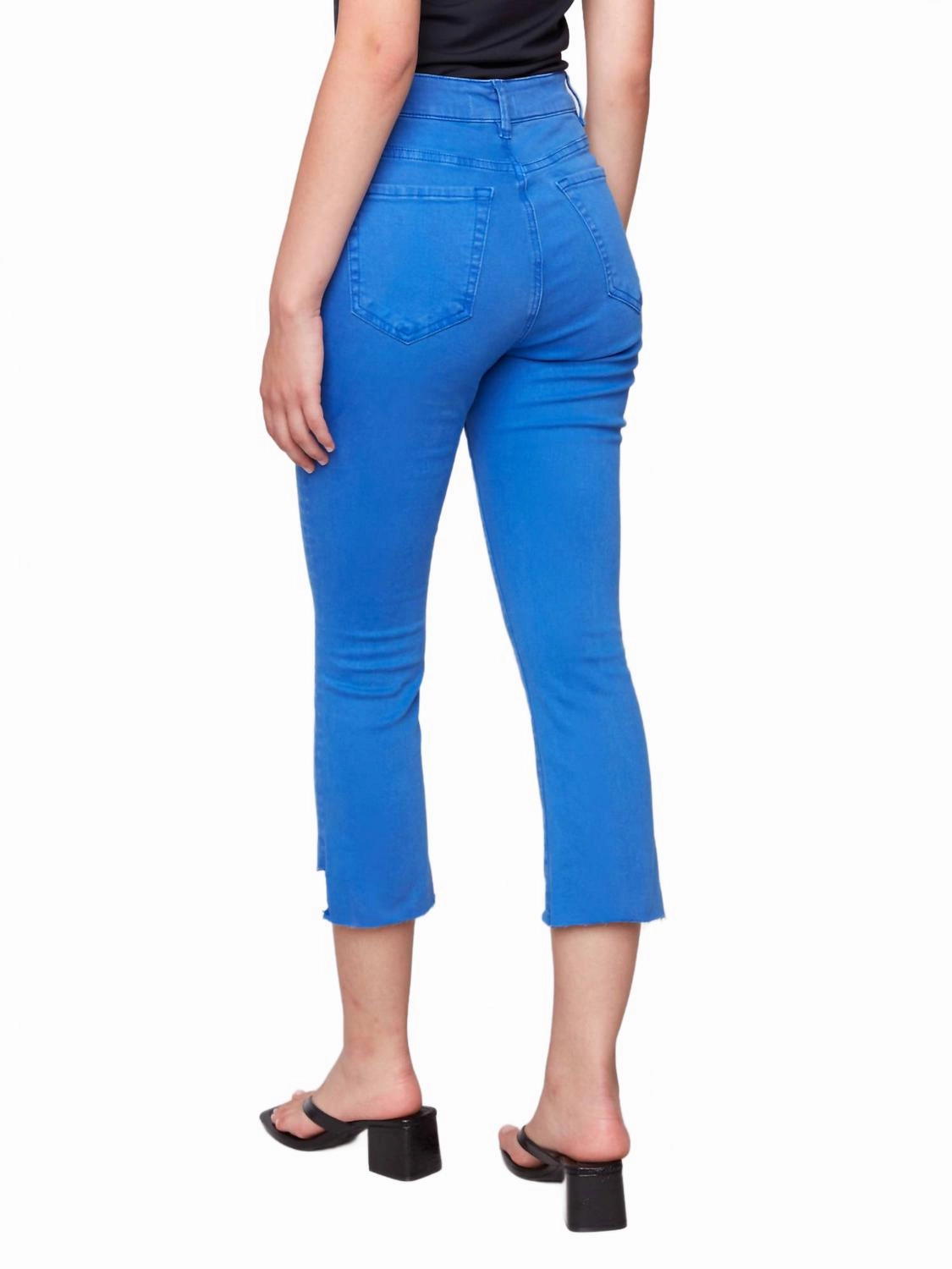 Twill Capri Pants In Coastal Blue